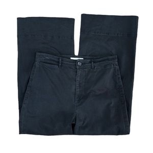 Everlane Wide Leg Crop Pant Women's 8 Washed Black High Waist Inseam 26.25"